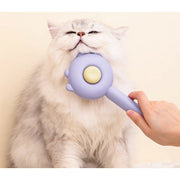 スリッカーブラシ ペットブラシ ペット用ブラシ 猫 ネコ 犬 イヌ 小動物 ペット用品 グルーミング プッシュ式 ケアグッズ お手入れ かわいい
