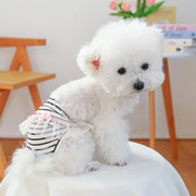 犬用サニタリーパンツ 生理パンツ 月経パンツ ペット用 犬用 おむつカバー マナーパンツ フリル チェック柄 レース お出かけ 散歩 かわいい
