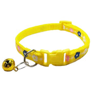 首輪 カラー 小型犬 猫 ペット用品 お散歩グッズ ワンタッチバックル 簡単装着 鈴付き 花 フラワー 可愛い かわいい おしゃれ