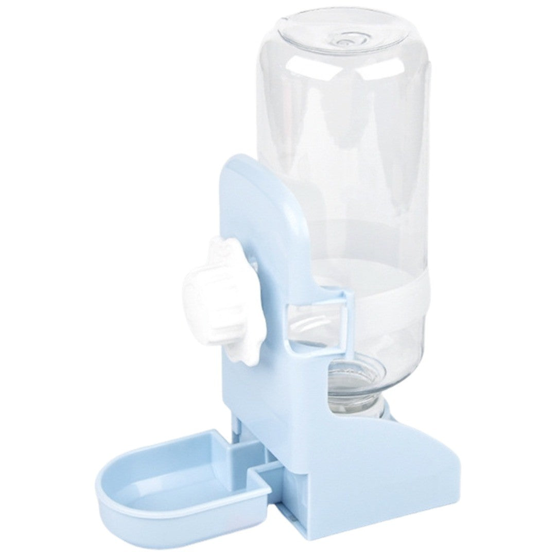 給水器 給水ボトル 水やり ペット用品 ウサギ モルモット 小動物 500ml ケージ用 固定 取り付け簡単 サイフォン式 皿タイプ フェレット