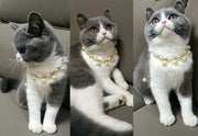 ペット用チョーカー ネックレス 犬 猫 イヌ ネコ アクセサリー 首飾り フェイクパール チェーン 上品 エレガント 高級感 かわいい おしゃれ ペットグッズ ペット用品
