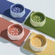 ペット用食器 フードボウル 2way 犬用 猫用 餌入れ エサ入れ 凸凹 デコボコ 早食い防止 スローフード 餌皿 給餌 ペット用品 滑り止め付き イヌ用 ネコ用 ペットグッズ
