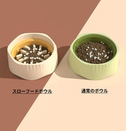 ペット用食器 フードボウル 2way 犬用 猫用 餌入れ エサ入れ 凸凹 デコボコ 早食い防止 スローフード 餌皿 給餌 ペット用品 滑り止め付き イヌ用 ネコ用 ペットグッズ