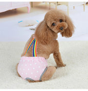 ペット用サニタリーパンツ ペット用マナーパンツ 犬用 猫用 ペット用品 オーバーオール ドット柄 かわいい 可愛い おしゃれ 便利 簡単 ピンク 青 黄