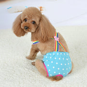 ペット用サニタリーパンツ ペット用マナーパンツ 犬用 猫用 ペット用品 オーバーオール ドット柄 かわいい 可愛い おしゃれ 便利 簡単 ピンク 青 黄
