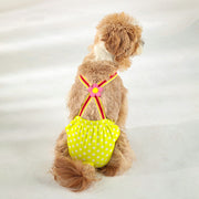 ペット用サニタリーパンツ ペット用マナーパンツ 犬用 猫用 ペット用品 オーバーオール ドット柄 かわいい 可愛い おしゃれ 便利 簡単 ピンク 青 黄