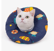 エリザベスカラー 猫用 犬用 ペット用品 ペットグッズ 布製 ドーナツ型 ソフトタイプ やわらか クッション サイズ調節 紐付き ストッパー 傷舐め防止