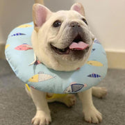 エリザベスカラー 猫用 犬用 ペット用品 ペットグッズ 布製 ドーナツ型 ソフトタイプ やわらか クッション サイズ調節 紐付き ストッパー 傷舐め防止