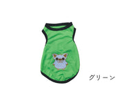 ペットウェア ドッグウェア キャットウェア タンクトップ くま イエロー グリーン グレー シンプル かわいい サイズ豊富
