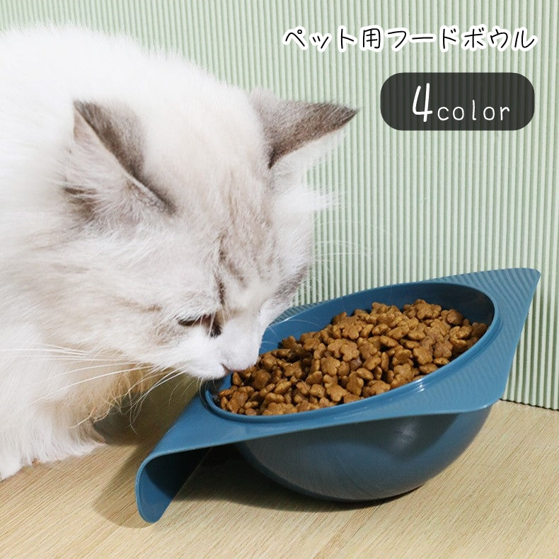 ペット用フードボウル ペット用食器 ネコ 猫 小型犬 イヌ 小動物用 ペット用品 ペットグッズ 正方形 スクエア 傾斜付き 無地 ピンク ブルー イエロー シンプル カジュアル おしゃれ かわいい キュート