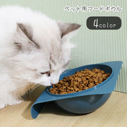 ペット用フードボウル ペット用食器 ネコ 猫 小型犬 イヌ 小動物用 ペット用品 ペットグッズ 正方形 スクエア 傾斜付き 無地 ピンク ブルー イエロー シンプル カジュアル おしゃれ かわいい キュート