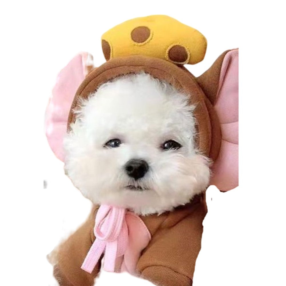 ペット用コスチューム コスプレ 犬用 わんちゃん ドッグウェア 犬服 ブラウン×ネズミ バリエーション画像