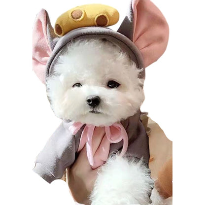ペット用コスチューム コスプレ 犬用 わんちゃん ドッグウェア 犬服 グレー×ネズミ バリエーション画像