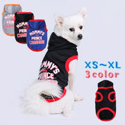 ペットウェア ドックウェア パーカー 犬服 猫服 イヌ ネコ 小型犬 袖なし 裏起毛 あったか フーディー 秋 春 冬 防寒 汚れ防止 フード付き リードホール ノースリーブ 中型犬 ロゴ スポーティ 秋 冬 かっこいい ドッグ キャット
