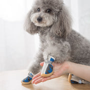 犬用靴 ブーツ ドッグシューズ ペットシューズ 靴下 犬の靴 犬靴 ペット用品 小型犬 メッシュ マジック テープ ファスナー 通気性 肉球保護 滑り止め 雪靴 スノーシューズ 雨具 長靴 床の傷つき防止 防寒 室内 屋外 お散歩 お出かけ おしゃれ かわいい