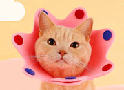 エリザベスカラー 猫 ネコ 小型犬 イヌ 小動物用 ペットグッズ ペット用品 ペット雑貨 王冠型 クラウン型 スナップボタン 裁断可能 サイズ調整可能 噛みつき防止 毛づくろい防止 イエロー ピンク グレー 可愛い キュート おしゃれ