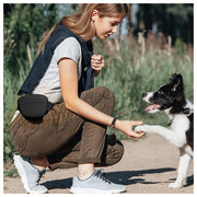 トリーツポーチ ペット用品 犬 シリコン マグネット開閉 腰ベルト ウエストバッグ ウエストポーチ 携帯おやつケース 散歩 トレーニング 訓練用 シンプル 無地 男女兼用