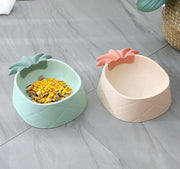 ペット用食器 フードボウル ウォーターボウル 餌入れ エサ皿 水入れ 犬 猫 プラスチック製 滑り止め パイナップル型 かわいい