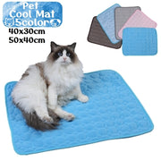 クールマット 猫 犬 キャット ドッグ ペット 寝具 敷きパッド 熱中症 暑さ対策 ひんやり 涼しい 冷却 冷感 涼感 メッシュ 通気性 長方形 便利 携帯 収納 折りたたみ 折り畳み お出かけ コンパクト 無地 シンプル 夏 ブルー ピンク グレー ブラウン