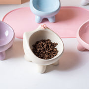 ペット用食器 フードボウル 餌入れ 水入れ 犬 猫 陶器製 スタンド 脚付き餌台 エサ 高さ 傾斜 斜め 吐き戻し防止 負担軽減 食べやすい