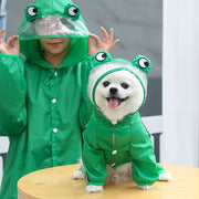 ドッグウェア ペットウェア レインコート 雨具 犬の服 犬服 洋服 ペット用品 反射テープ付き 袖あり 前開き スナップボタン フード付き 恐竜 カエル 雨の日 お散歩 お出かけ おしゃれ いぬ 小型犬