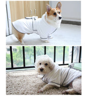バスローブ ガウン ペット用品 犬用 白 フード付き ペットウェア 吸水 体拭き シャワー お風呂 水遊び 水浴び 可愛い インスタ映え ギフト プレゼント ワンちゃん イヌ ドッグ ホワイト