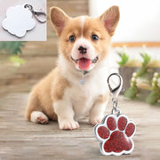 ペット用迷子札 ネームタグ 名札 ネームチャーム 犬 猫 イヌ ネコ ドックタグ ペット用品 首輪チャーム 首輪アクセサリー 肉球型 キーホルダー