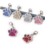 ペット用迷子札 ネームタグ 名札 ネームチャーム 犬 猫 イヌ ネコ ドックタグ ペット用品 首輪チャーム 首輪アクセサリー 肉球型 キーホルダー