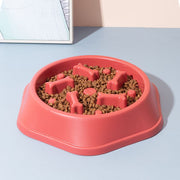 フードボウル 早食い防止 ペット用食器 犬 猫 給餌ボウル 滑り止め ストッパー ごはん入れ 凹凸 デコボコ ペット用品 ブルー グリーン イエロー ローズ