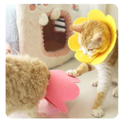 エリザベスカラー 猫 ネコ 犬 イヌ ペット用品 舐め防止 引っかき 傷口保護 調節可能 怪我 ケア用品 スナップボタン