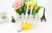 ペット用給水器 給水ボトル ペット用品 ウォーターボトル ノズル付き 400ml 取り付け式 水入れ 水飲み器 ケージ取り付け