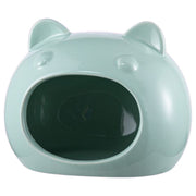 ハムスターハウス 小動物用 ペット用品 陶器 セラミック製 お家 小屋 寝床 隠れ家 猫耳 可愛い ひんやり涼しい 夏の暑さ対策