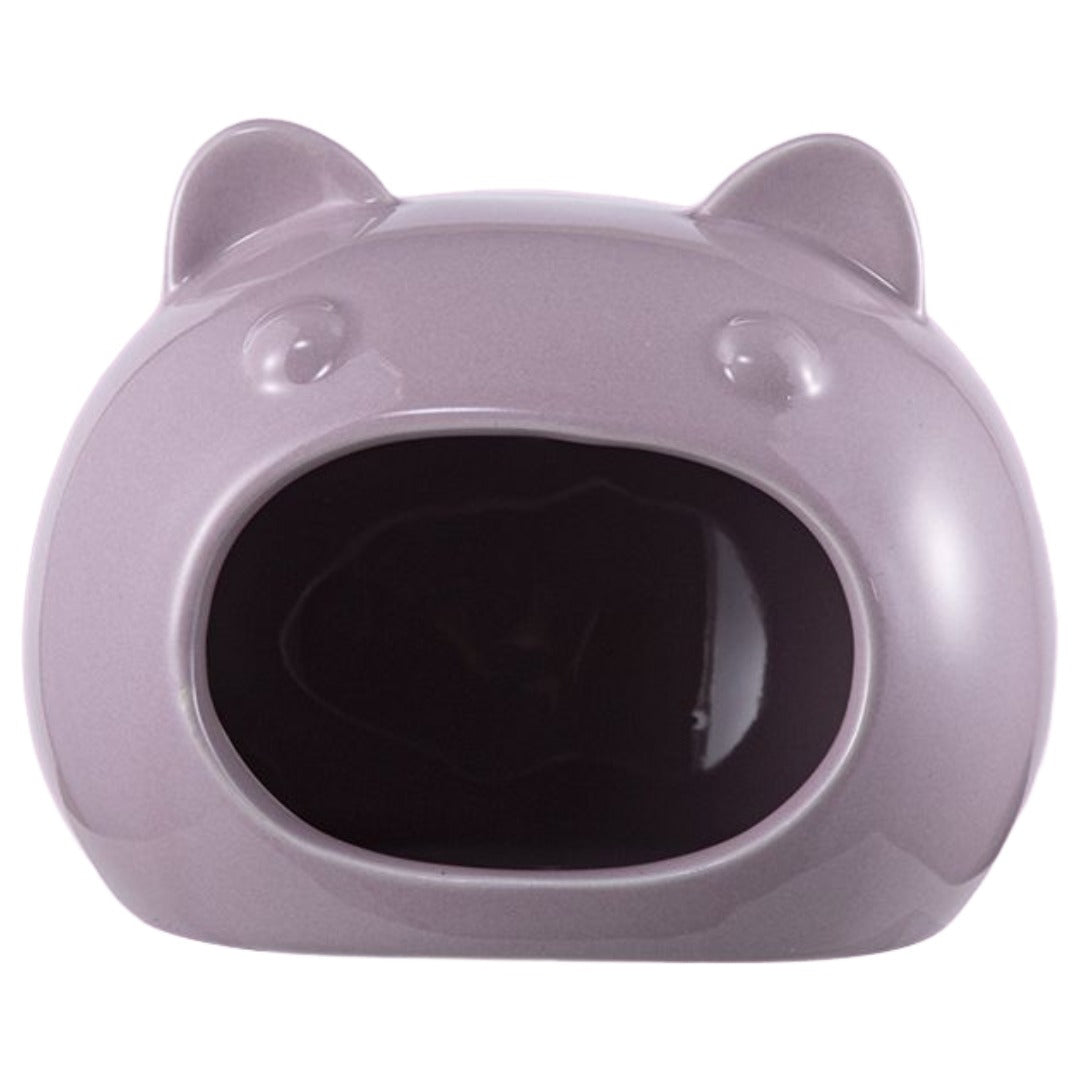 ハムスターハウス 小動物用 ペット用品 陶器 セラミック製 お家 小屋 寝床 隠れ家 猫耳 可愛い ひんやり涼しい 夏の暑さ対策