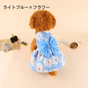 ドッグウェア ペットウェア ワンピース ペット用 小型犬 いぬ イヌ 犬服 春 夏 秋 おめかし お出かけ お散歩 お呼ばれ リボン スカート 花柄 イチゴ 袖なし かわいい キュート サイズ豊富