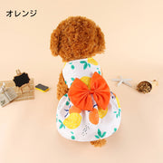 ドッグウェア ペットウェア ワンピース ペット用 小型犬 いぬ イヌ 犬服 春 夏 秋 おめかし お出かけ お散歩 お呼ばれ リボン スカート 花柄 イチゴ 袖なし かわいい キュート サイズ豊富