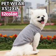 ペットウェア タンクトップ 犬服 猫服 洋服 ドッグウェア キャットウェア 袖なし 単色 無地 シンプル カジュアル お洒落 可愛い ペット服