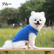ペットウェア タンクトップ 犬服 猫服 洋服 ドッグウェア キャットウェア 袖なし 単色 無地 シンプル カジュアル お洒落 可愛い ペット服