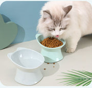 ペット用食器 フードボウル 猫用 犬用 餌入れ 水入れ ネコ型 猫耳 ウォーターボウル 餌皿 エサ入れ 高さがある 傾斜 角度付き 食べやすい ペット用品 ネコ用 イヌ用 可愛い
