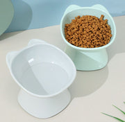 ペット用食器 フードボウル 猫用 犬用 餌入れ 水入れ ネコ型 猫耳 ウォーターボウル 餌皿 エサ入れ 高さがある 傾斜 角度付き 食べやすい ペット用品 ネコ用 イヌ用 可愛い