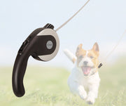 伸縮リード 巻き取り式 犬用 猫 ペットグッズ 3m 自動巻き ワンタッチロック ライト付き シンプル おしゃれ お散歩 お出かけ 散歩紐 引き縄 牽引紐 自動伸縮 小型犬 中型犬 簡単操作 ストラップ ペット用品 ブラック 黒 グレー 灰
