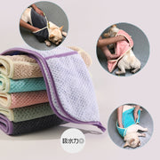 ペット用タオル 60×25cm バスタオル ボディタオル 犬用 猫用 体拭き シャワー お風呂 体洗い シャンプー ループ付き おしゃれ かわいい 吸水 シンプル ペットグッズ いぬ イヌ ねこ ネコ ドッグ キャット