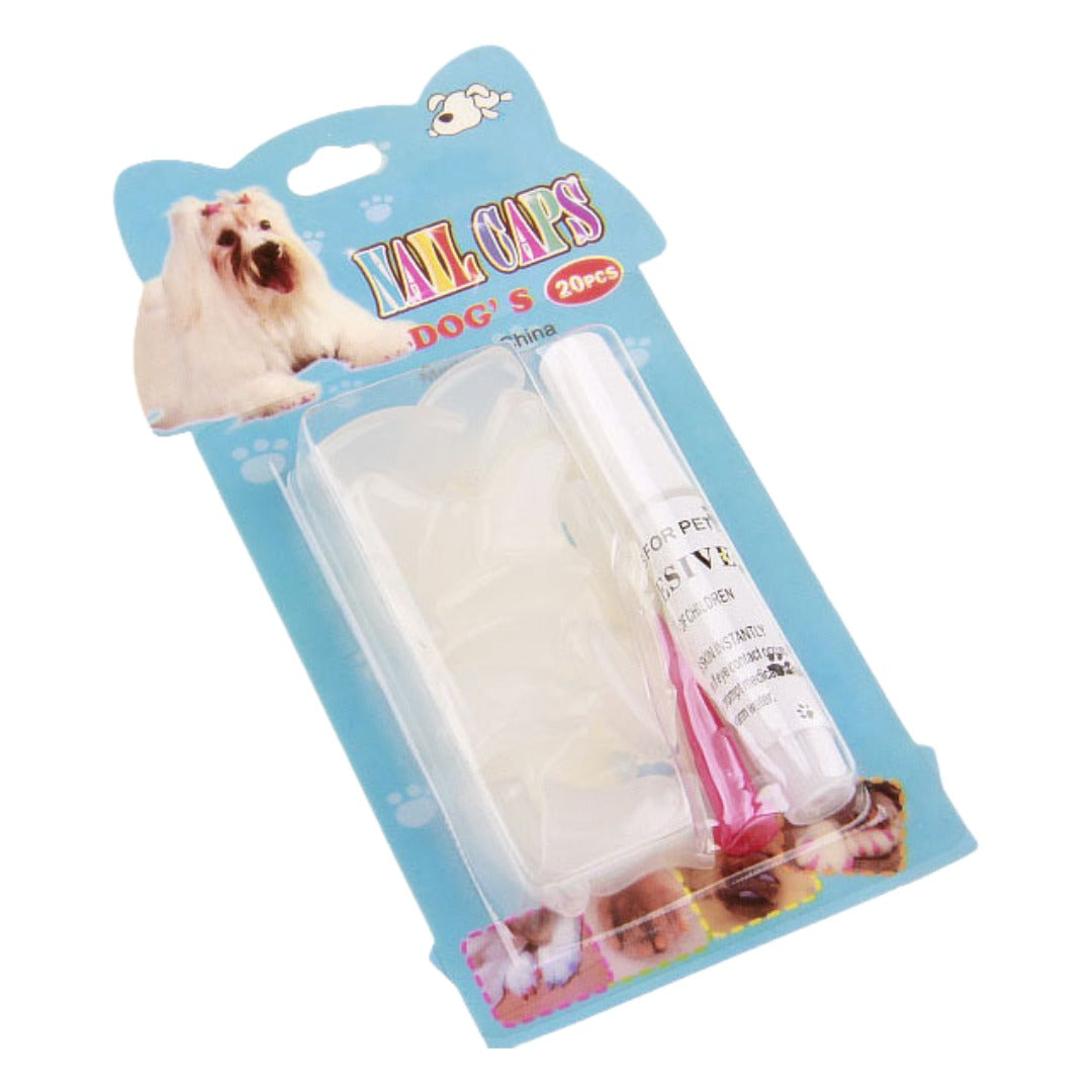 犬用ネイルキャップ ソフトネイルキャップ 20個入り 爪カバー ネイルカバー イヌ 犬 ペット用品 ネイルケア 怪我防止 爪割れ防止
