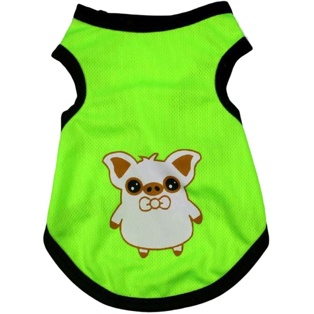 ペットウェア タンクトップ 犬服 猫服 洋服 ドッグウェア キャットウェア 袖なし メッシュ 通気性 アニマル 動物 プリント カジュアル お洒落 可愛い ペット服 犬の服 猫の服