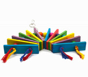 鳥用玩具 ペット用品 鳥用 おもちゃ 扇形 アスレチック ストレス解消 ぶらさげ カラフル ナチュラル かわいい オウム イン