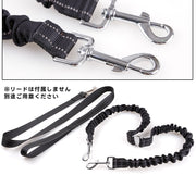 2頭引きリード ダブルリード 犬用 ペット用品 多頭用リード 多頭飼い 複数飼い 2匹 二股 シンプル 無地 ステッチ入り 散歩ひも お散歩グッズ おでかけ 外出 ペットグッズ いぬ イヌ 黒 赤 青