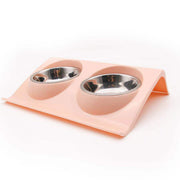 ペット用フードボウル ペット用食器 食器ダイセット 2皿 猫用 犬用 ペット用品 えさ皿 水入れ エサ置き 食器固定 傾斜