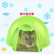 小動物ハウス ペット用品 ハムスターハウス お家 ベット 寝床 隠れ家 暑さ対策 熱中症対策 ひんやり クール プレート クリアカラー