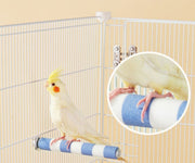 止まり木 爪とぎパーチ 爪とぎ 爪磨き 足場 ペット用品 小鳥 オウム インコ 洗える ケージ用 簡単設置 スタンドロッド ケージスタンド