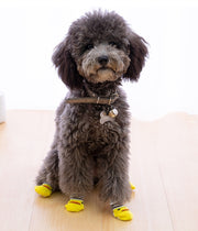 犬用靴下 4枚セット 1足分 ペット用 ソックス くつ下 滑り止め付き 保護 寒さ対策 かわいい キュート 小型犬 イヌ 猫用 アヒル クマ パンダ カエル ウサギ 冷房対策 冷え対策