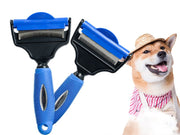 ペット用コーム 抜け毛取り 毛玉取り ムダ毛取り くし クシ ブラシ 犬 猫 ペット用品 お手入れ ブラッシング 被毛ケア グルーミング トリミング ノミ取り 2WAY ブルー 小型犬 中型犬 大型犬 イヌ いぬ DOG ワンちゃん 猫 ねこ ネコ キャット CAT